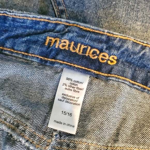 Maurices distressed jean skirt. Size 15-16. I would say Jr. By sizing. NWT. - Picture 4 of 4